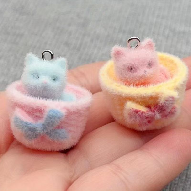 Resin Craft Projects - 4 peças de pingente de gato