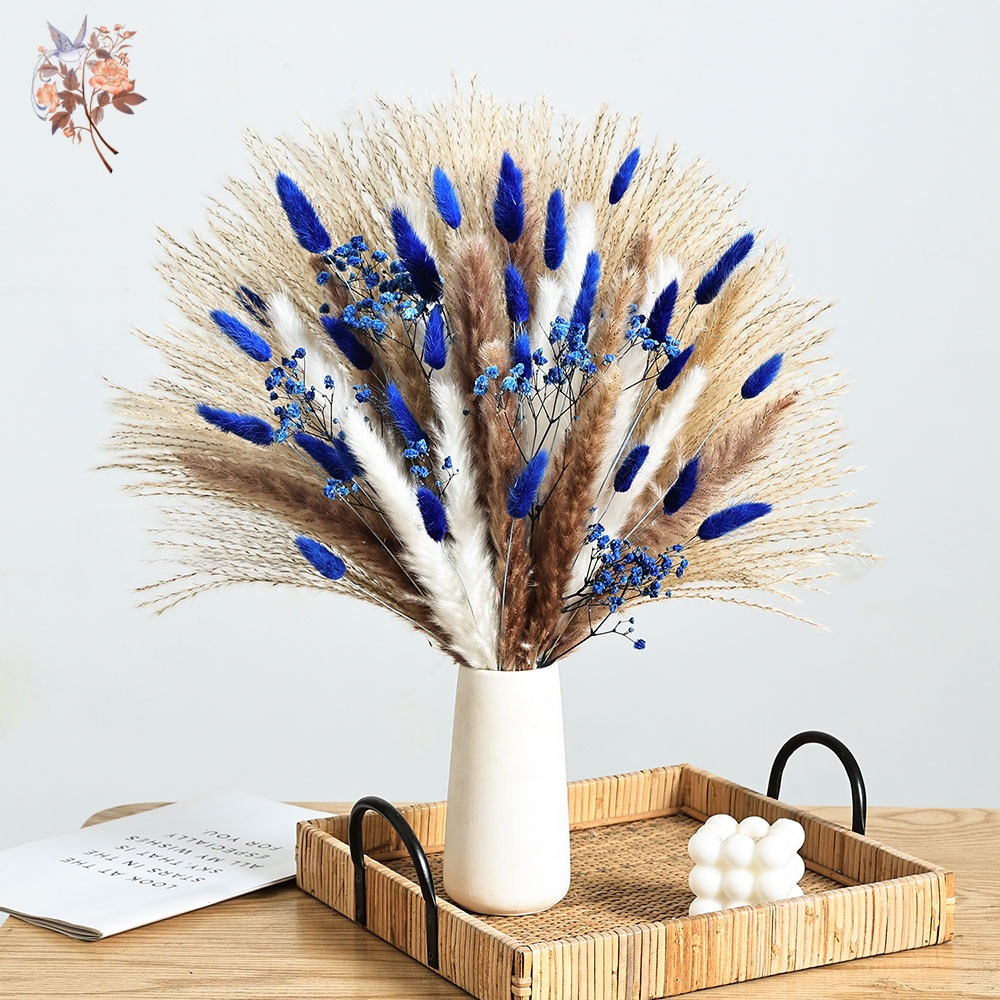 Dried Flower Bulk - 70 haste azul fofo coelho cauda