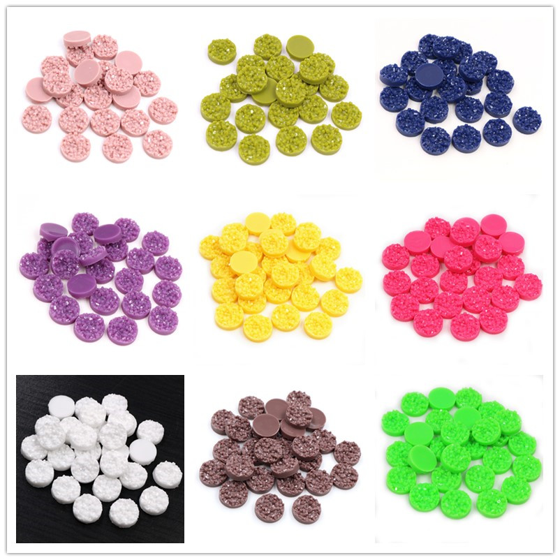 Resin Craft Projects - 40 peças cabochões druzy de resina