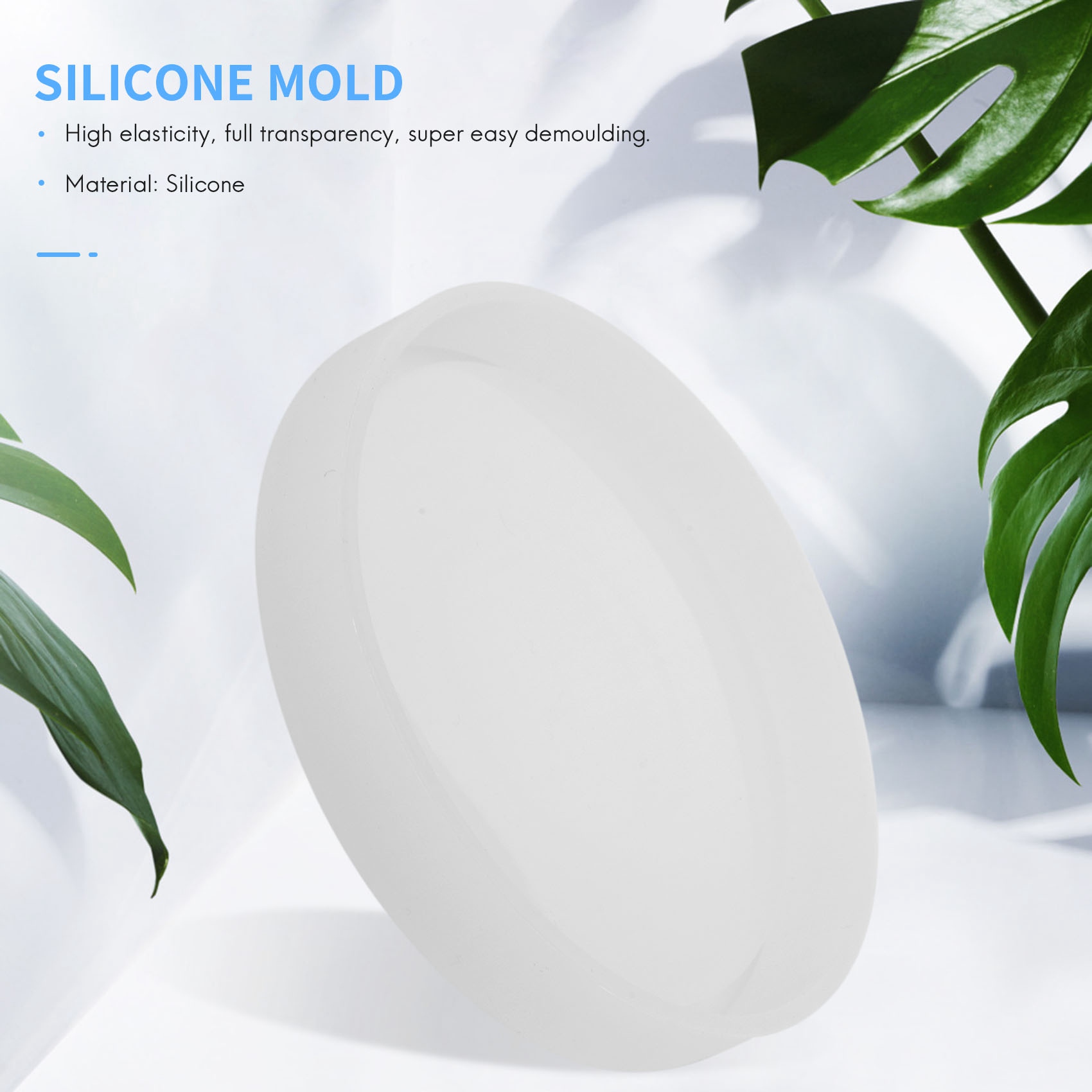 Coaster Mold Round - Abqr 4 pacote grande diy redondo