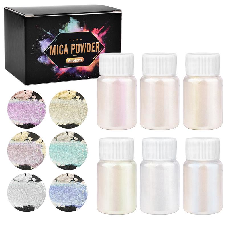 Resin Pigment Set - 6 pçs-set resina epóxi corante mica
