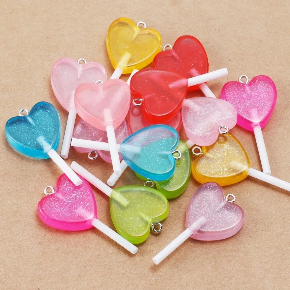 Resin Craft Material - 10 Peças de Pingentes de Resina