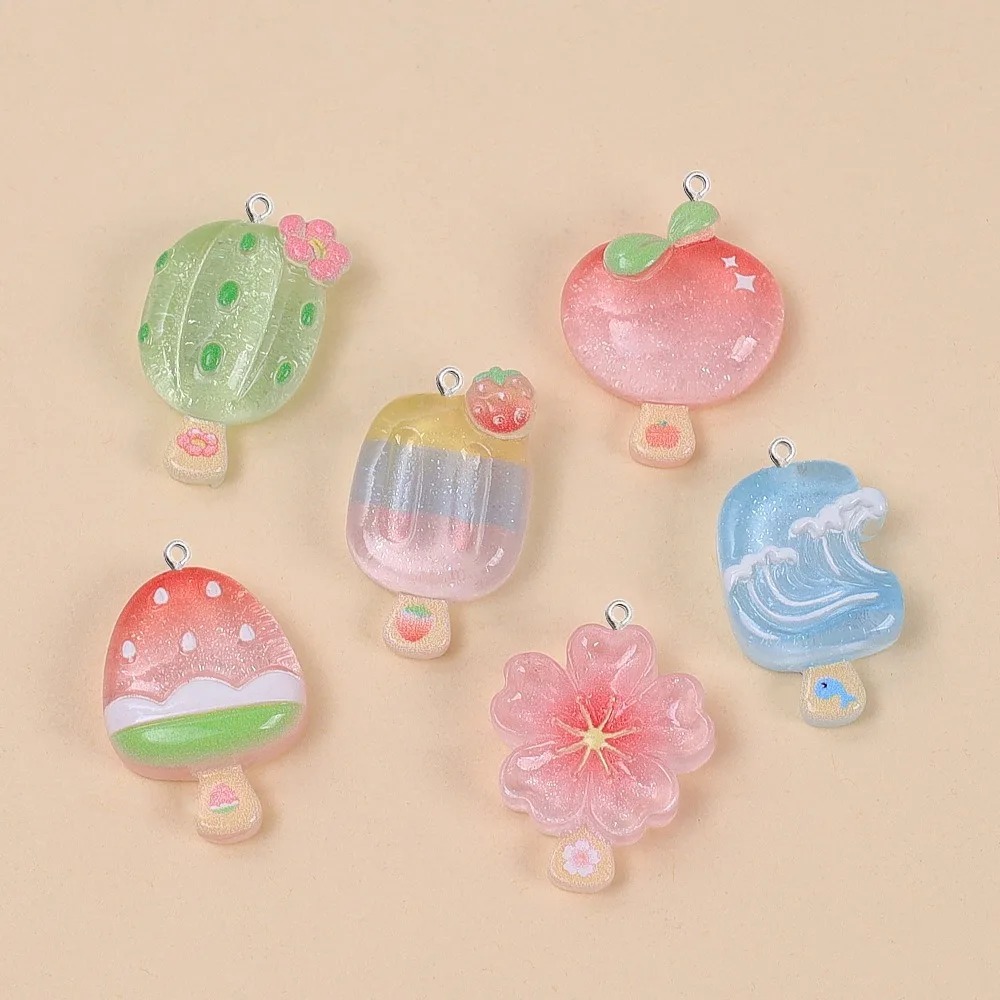 Resin Craft Material - 10 Peças de Pingentes de Resina