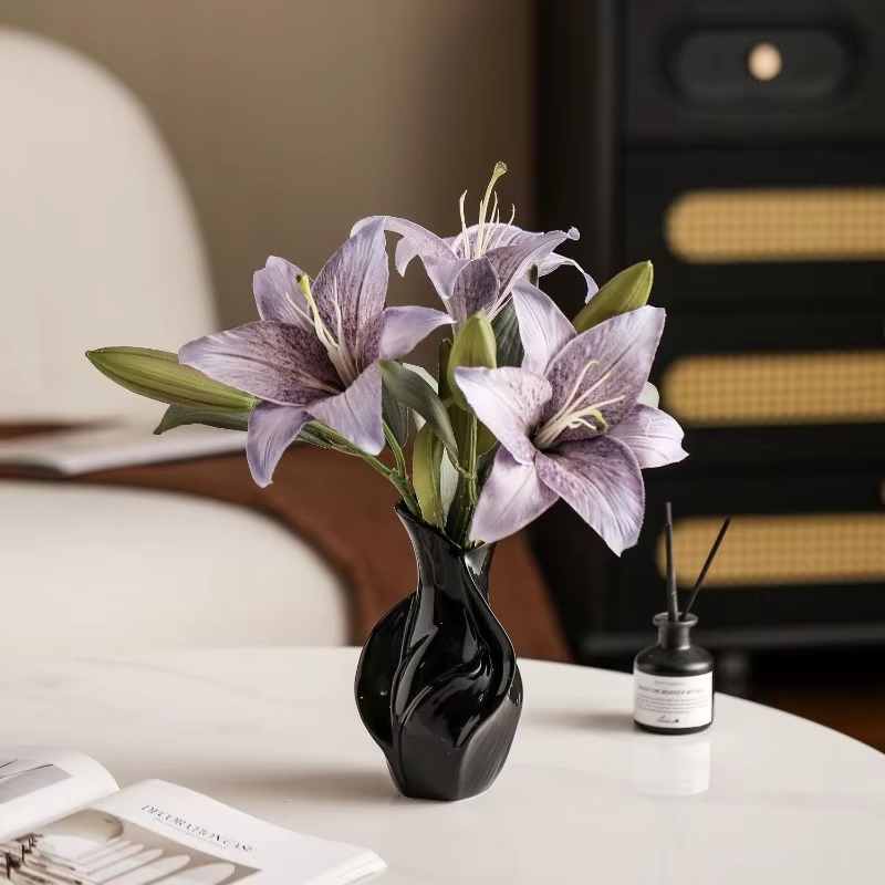 Vaso de cerâmica nórdico abstr - Dried Flower Bulk avaliação e preço