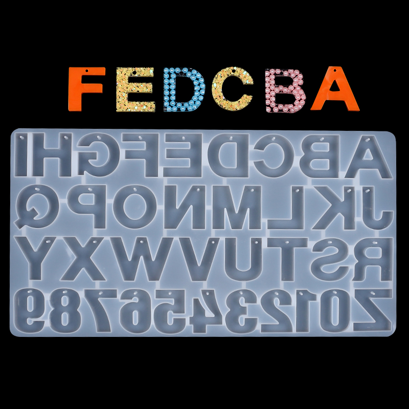 Letra número chaveiro molde de - Gold Foil Flakes avaliação e preço