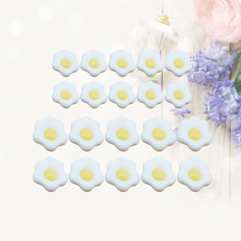 20 Peças de Ovos Pochê Simulad - Resin Craft Material avaliação e preço