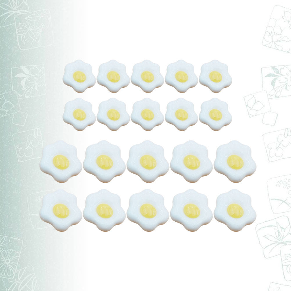 20 Peças de Ovos Pochê Simulad - Resin Craft Material avaliação e preço