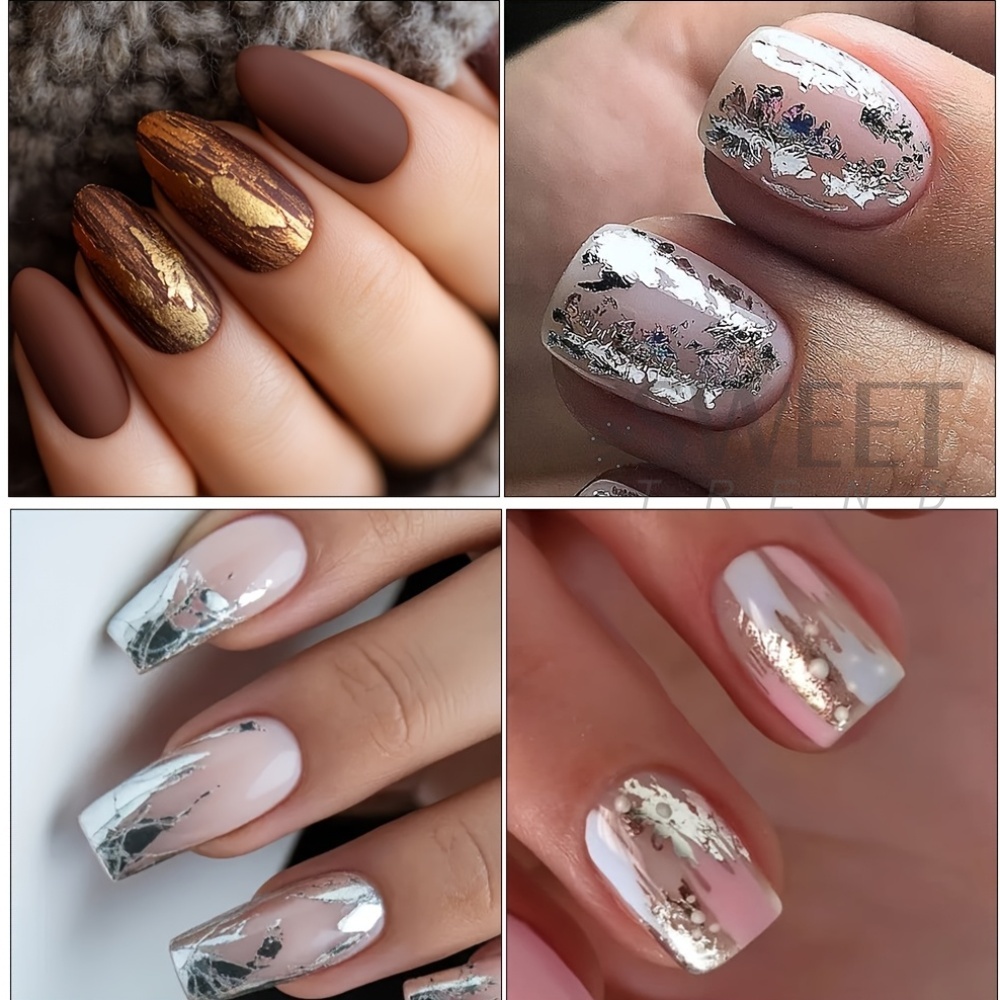 10 Tipos de Adesivos Metálicos - Gold Foil Flakes avaliação e preço