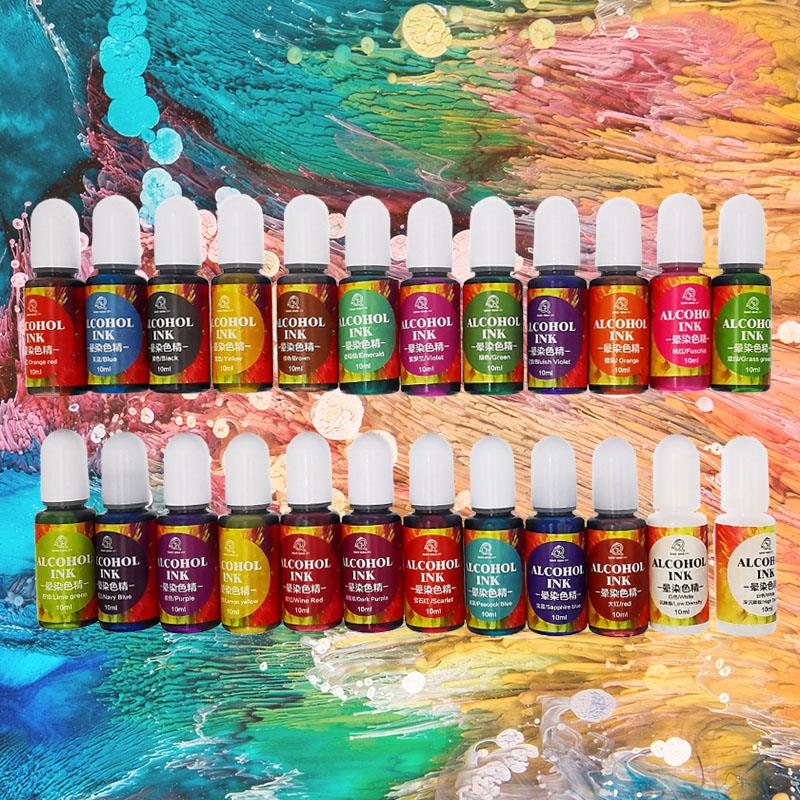24 cores 10ml tinta de arte ál - Resin Dye Alcohol avaliação e preço