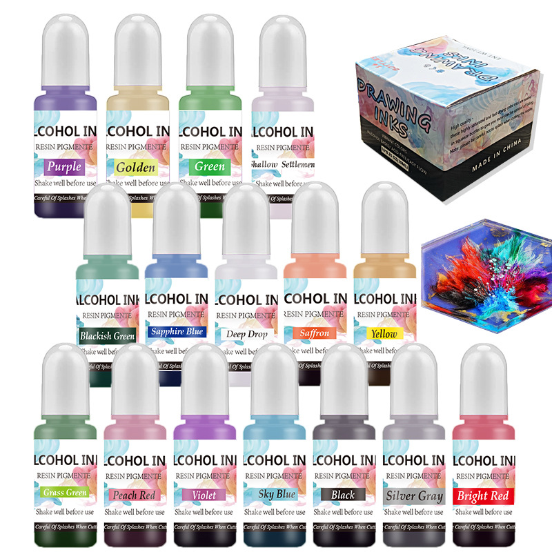 Um conjunto de tinta álcool re - Resin Dye Alcohol avaliação e preço